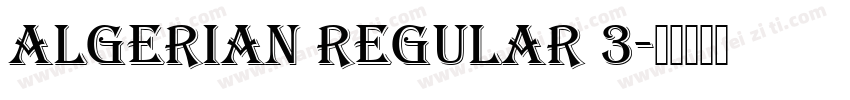 Algerian Regular 3字体转换
